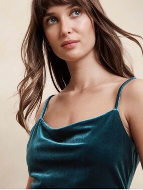 Madison & Berkeley Teal Satin Camisole